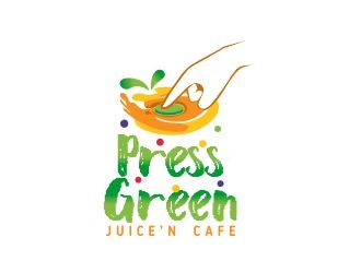 Press Green (JuiceN Cafe) logo design by mrdesign