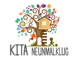 KITA neunmalklug logo design by Suvendu