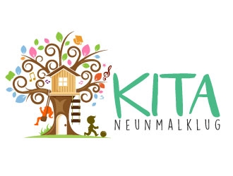 KITA neunmalklug logo design by Suvendu