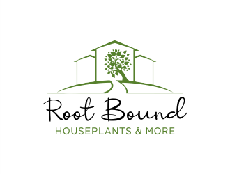 Root Bound  - Houseplants and More logo design by Gwerth