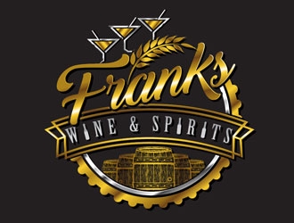 Franks Wine & Spirits logo design by LogoInvent