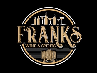 Franks Wine & Spirits logo design by LogoInvent