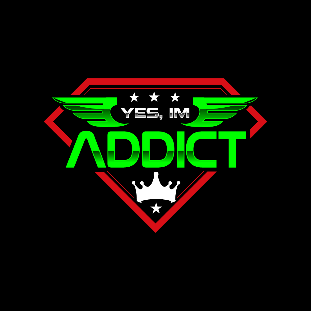 YES, IM ADDICT logo design by dibyo
