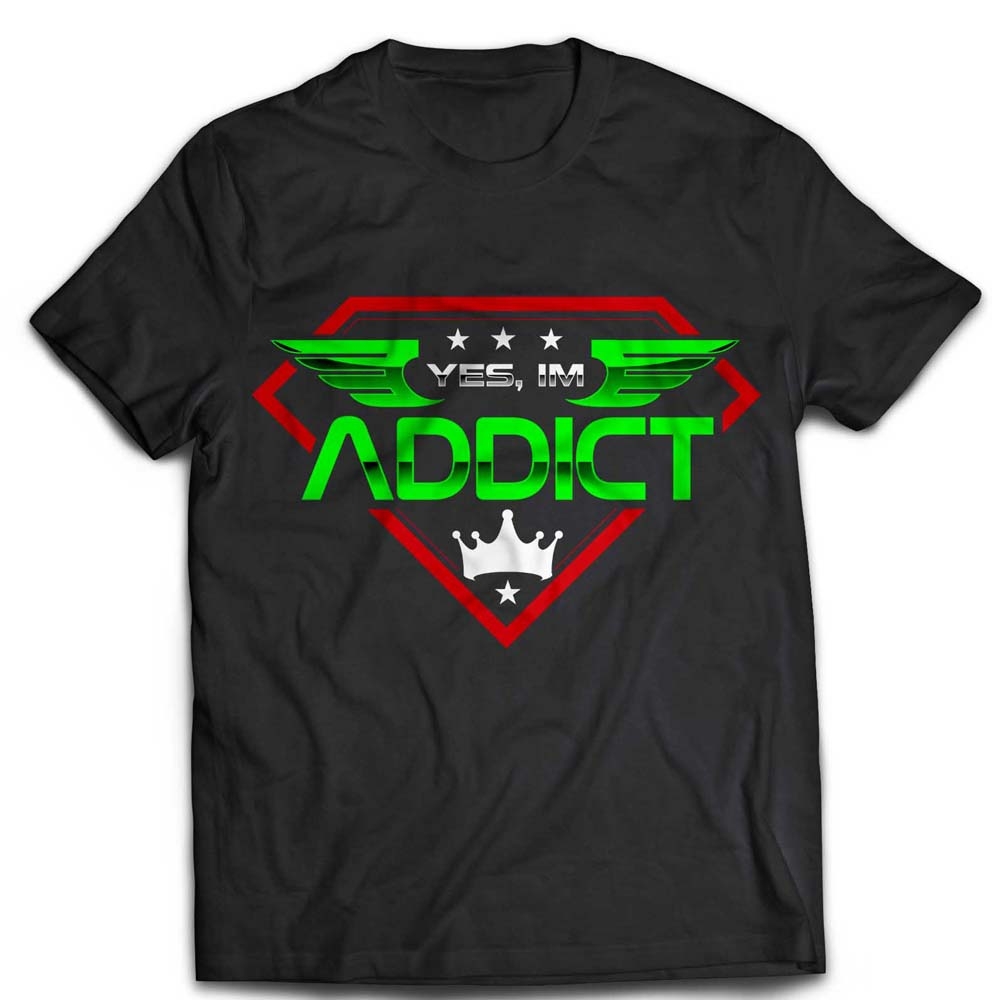 YES, IM ADDICT logo design by dibyo