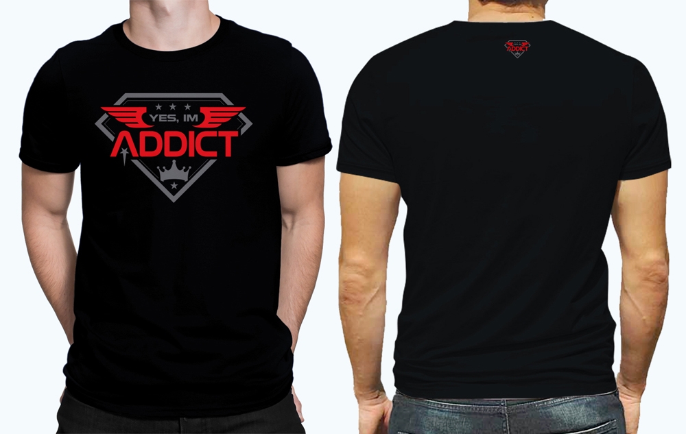 YES, IM ADDICT logo design by abss