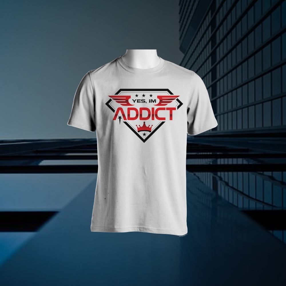 YES, IM ADDICT logo design by berkahnenen