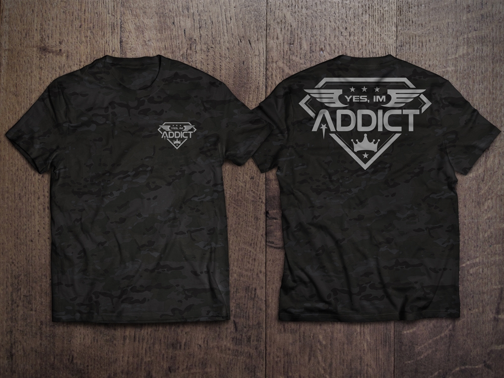 YES, IM ADDICT logo design by KHAI