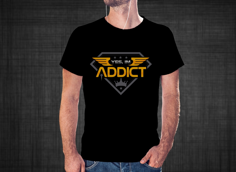 YES, IM ADDICT logo design by LogOExperT