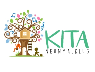 KITA neunmalklug logo design by Suvendu