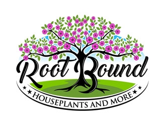 Root Bound  - Houseplants and More logo design by DreamLogoDesign