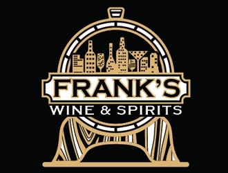Franks Wine & Spirits logo design by Roma