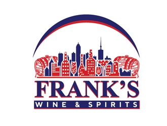 Franks Wine & Spirits logo design by Roma