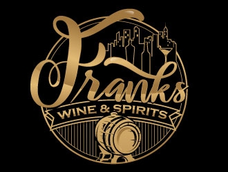 Franks Wine & Spirits logo design by Suvendu
