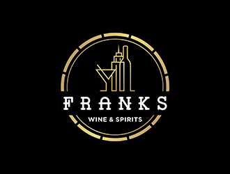 Franks Wine & Spirits logo design by logolady