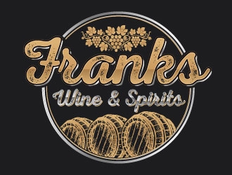 Franks Wine & Spirits logo design by AYATA