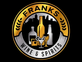 Franks Wine & Spirits logo design by jaize