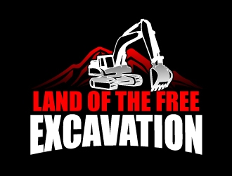 Land of the free excavation logo design by AamirKhan