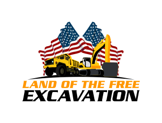 Land of the free excavation logo design by Kruger