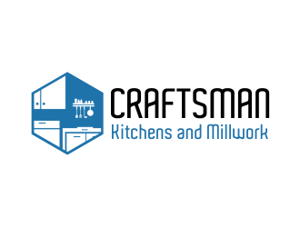 Craftsman Kitchens and Millwork  logo design by Gwerth