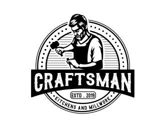 Craftsman Kitchens and Millwork  logo design by Mardhi