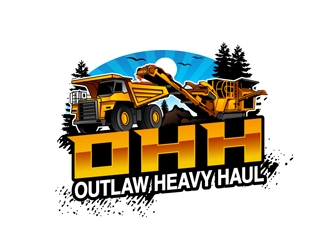 Outlaw Heavy Haul logo design by DreamLogoDesign