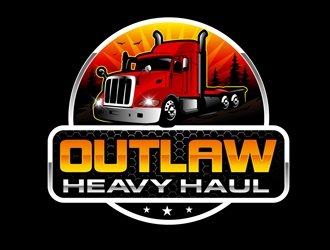 Outlaw Heavy Haul logo design by DreamLogoDesign