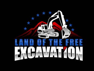 Land of the free excavation logo design by AamirKhan