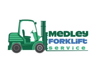Medley Forklift Service logo design by zubi