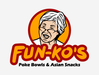 FUN-KOS Poke Bowls & Asian Snacks logo design by Yogienugr