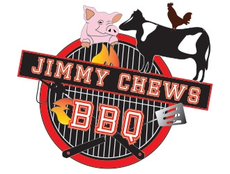 Jimmy Chews BBQ logo design by not2shabby