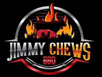Jimmy Chews BBQ logo design by Suvendu