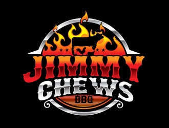 Jimmy Chews BBQ logo design by LogoInvent