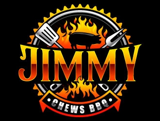 Jimmy Chews BBQ logo design by Suvendu