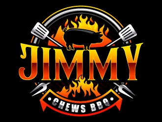 Jimmy Chews BBQ logo design by Suvendu