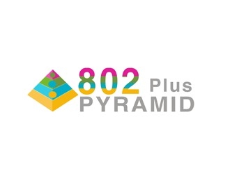 Pyramid 802 Plus logo design by bougalla005