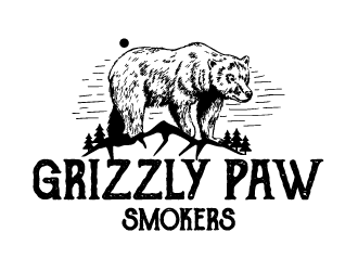 Grizzly Paw Smokers logo design by Ultimatum