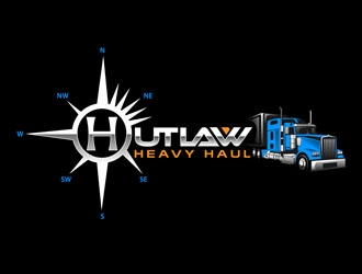 Outlaw Heavy Haul logo design by DreamLogoDesign