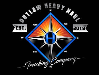 Outlaw Heavy Haul logo design by Suvendu