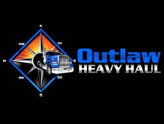 Outlaw Heavy Haul logo design by Suvendu