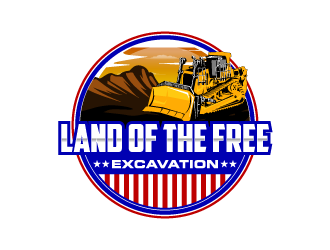 Land of the free excavation logo design by torresace