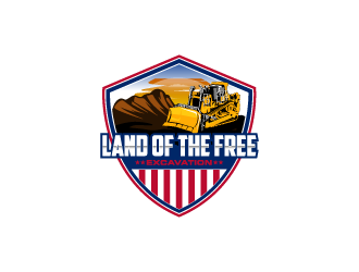 Land of the free excavation logo design by torresace