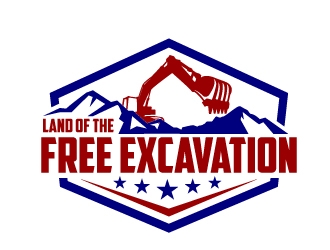 Land of the free excavation logo design by jaize