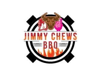 Jimmy Chews BBQ logo design by bcendet