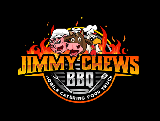 Jimmy Chews BBQ logo design by scriotx