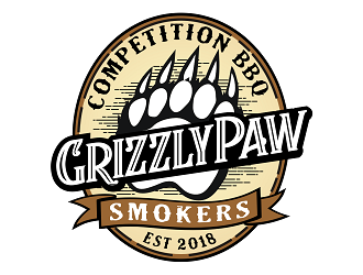 Grizzly Paw Smokers logo design by haze