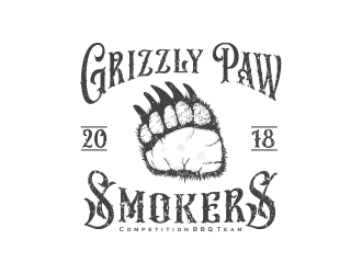Grizzly Paw Smokers logo design by Mardhi