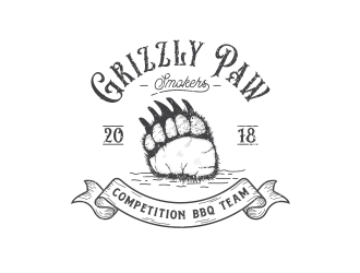 Grizzly Paw Smokers logo design by Mardhi