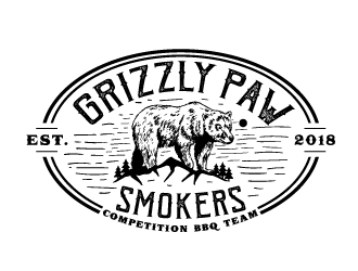 Grizzly Paw Smokers logo design by Ultimatum