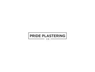 Pride Plastering Co. logo design by haidar