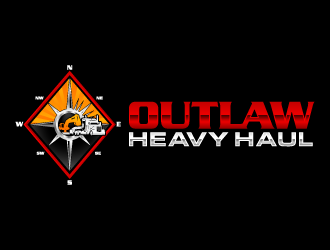 Outlaw Heavy Haul logo design by lestatic22